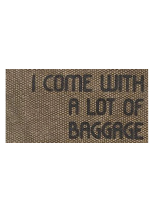 Travel Addict Luggage Tag – Up-Cycled Canvas & Vegan Leather