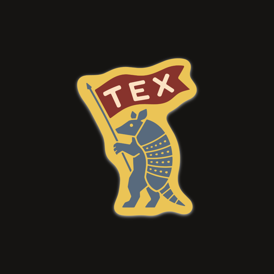 OSC-196 Tex Flag Dillo Sticker