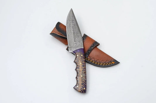 Ironfang Damascus Hunting Knife