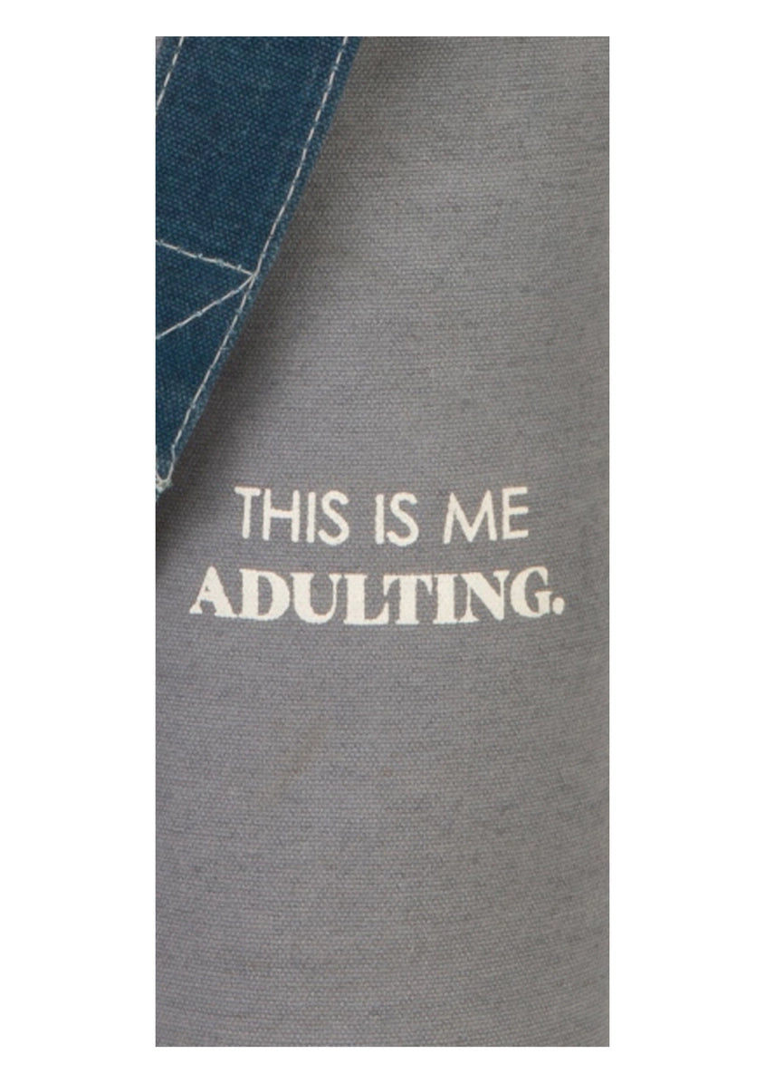 This Is Adulting Up-Cycled Canvas Wine Tote Bag