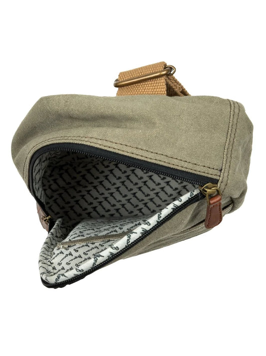 Wanderer Waxed Canvas Crossbody Backpack