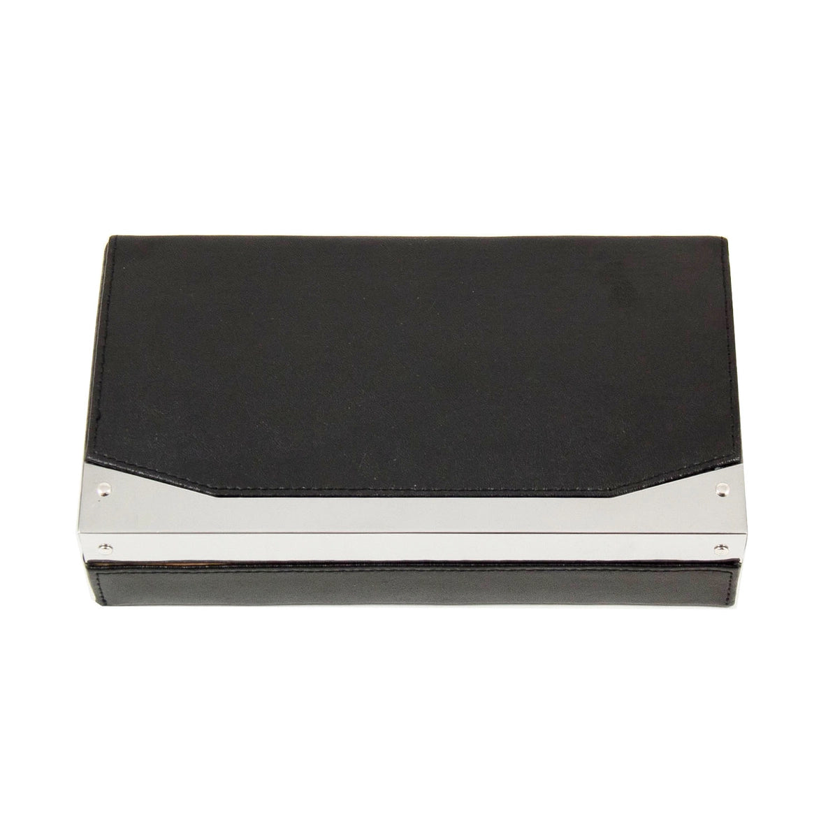 4 Cigar Black Leather Humidor