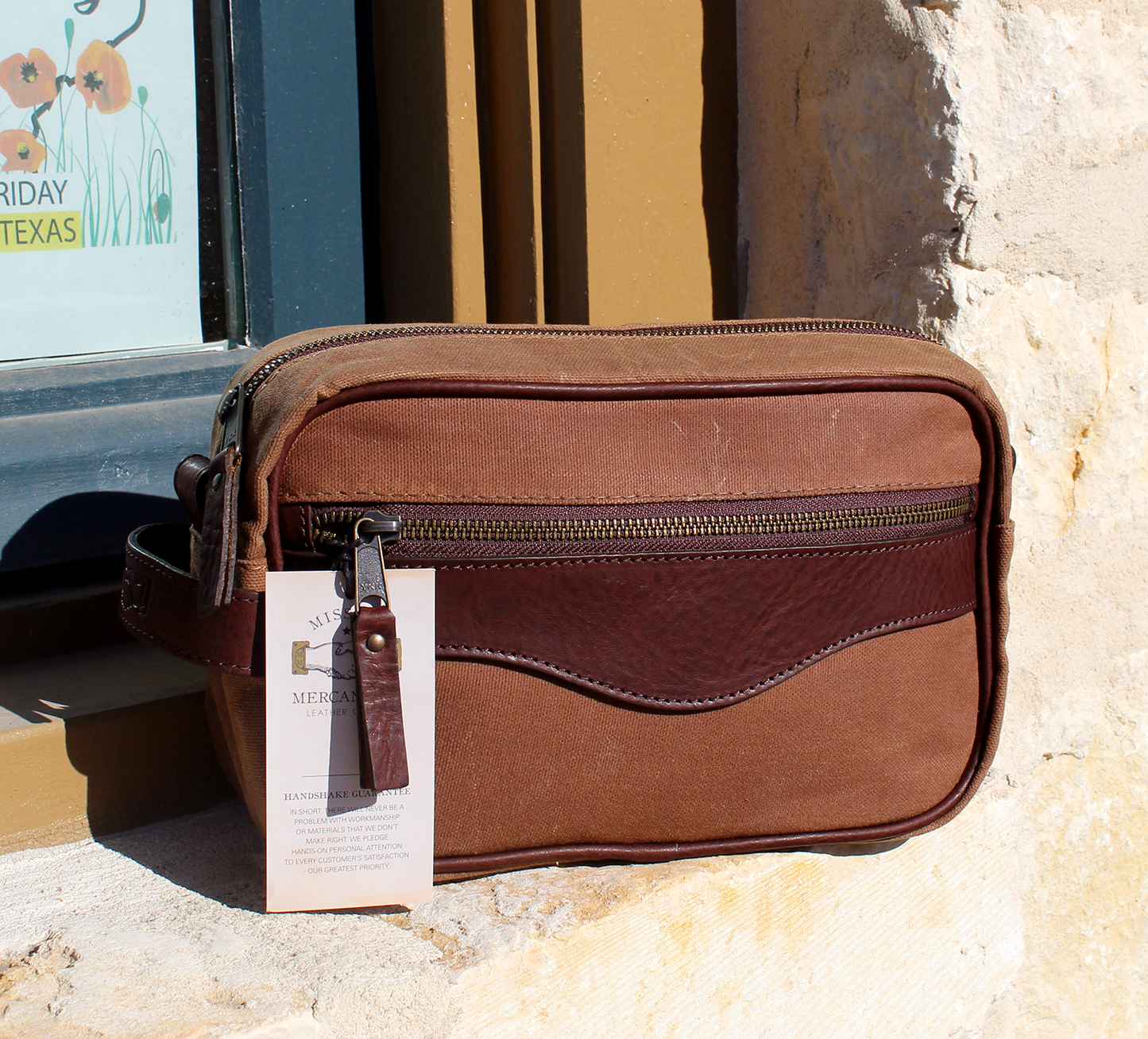 Campaign Waxed Canvas Dopp Kit