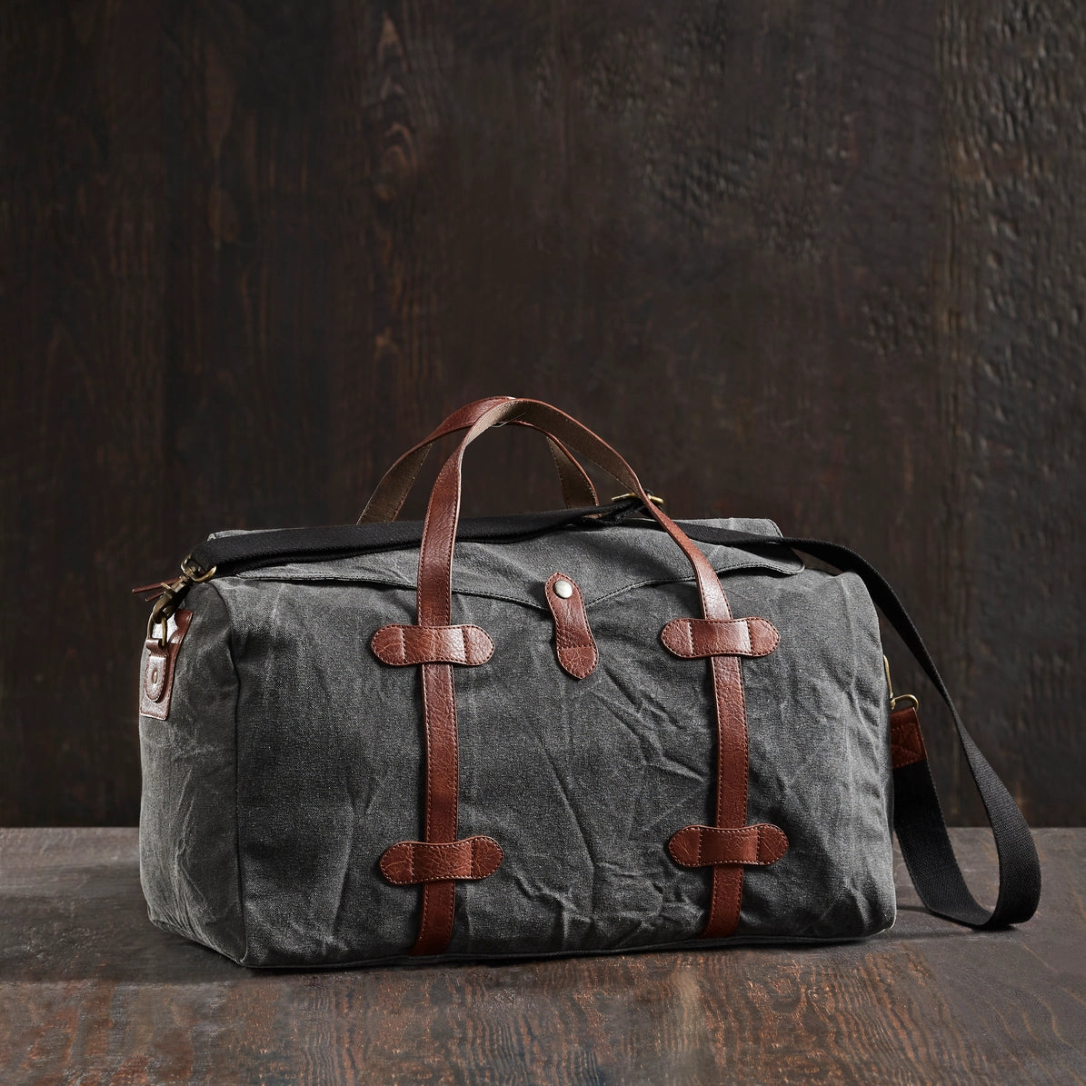 Aldrich Up-Cycled Canvas Duffle Weekender Bag