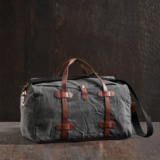 Aldrich Up-Cycled Canvas Duffle Weekender Bag