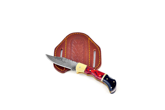 Damascus Steel Folding Knife