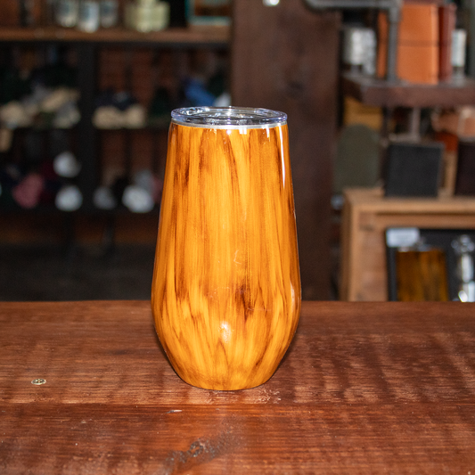 17 Oz Woodgrain Wine Glass