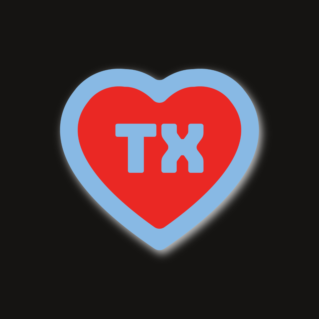 OSC-189 Texas Bold Heart Sticker