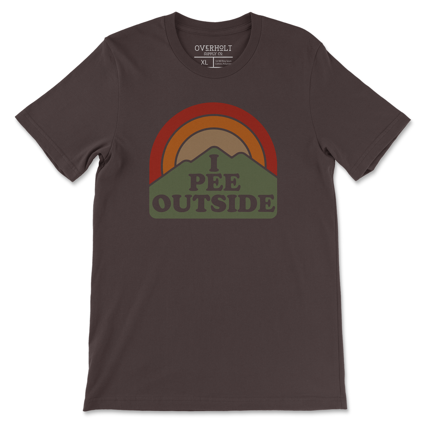 OSC-190 - I Pee Outside Tee - Cocoa Brown