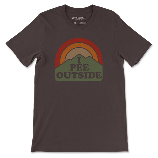 OSC-190 - I Pee Outside Tee - Cocoa Brown