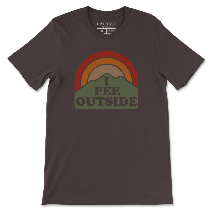 OSC-190 - I Pee Outside Tee - Cocoa Brown