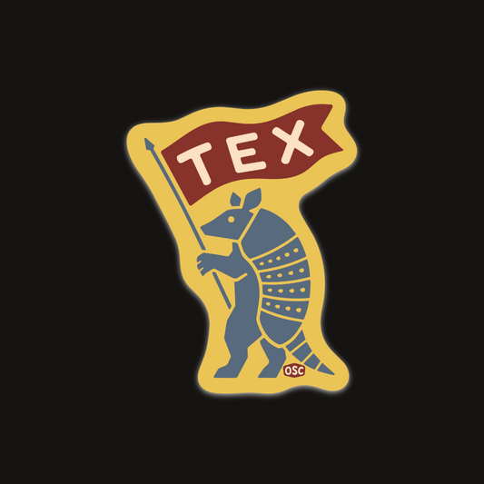 OSC-196 Tex Flag Dillo Sticker