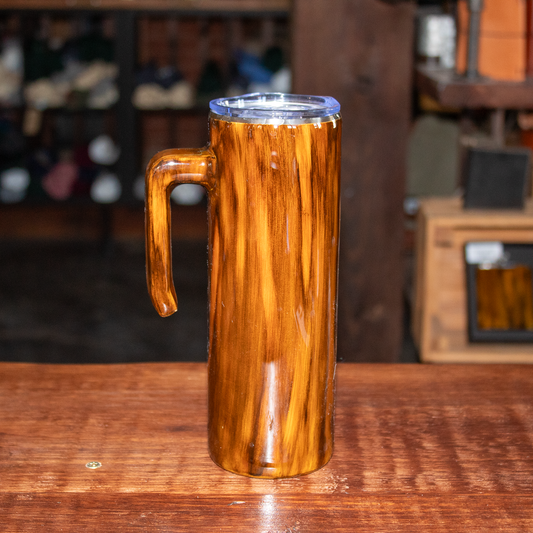 20 Oz Woodgrain Tumbler w/ Handle