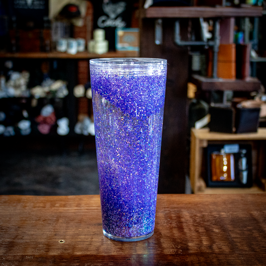 24 Oz. Purple Glitter Snowglobe