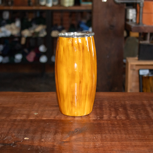 25 Oz Woodgrain Wine Glass