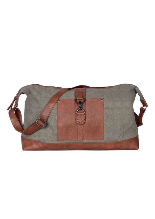 Up-Cycled Canvas Duffle Bag – Military Tarp Edition