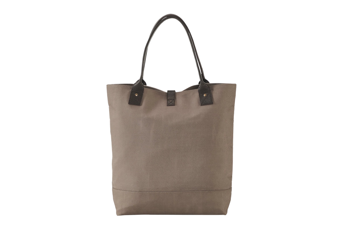 Ecru Tote – Up-Cycled Canvas & Vegan Leather