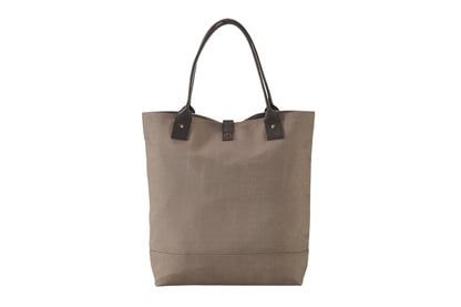 Ecru Tote – Up-Cycled Canvas & Vegan Leather