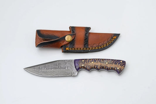 Ironfang Damascus Hunting Knife