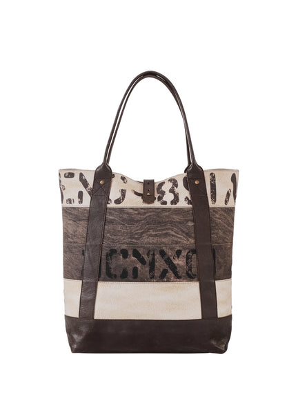Ecru Tote – Up-Cycled Canvas & Vegan Leather