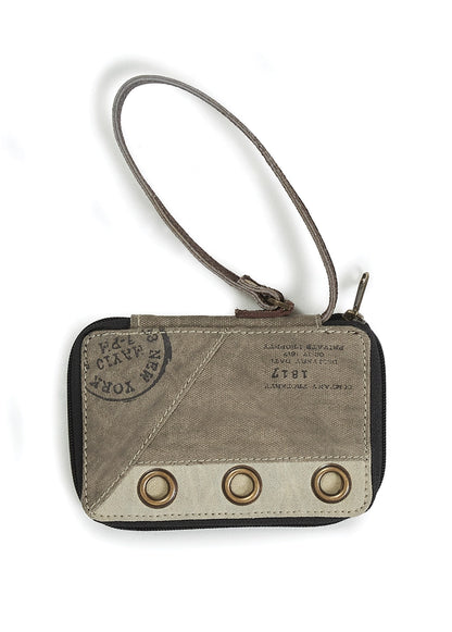 Up-Cycled Canvas Wristlet Wallet