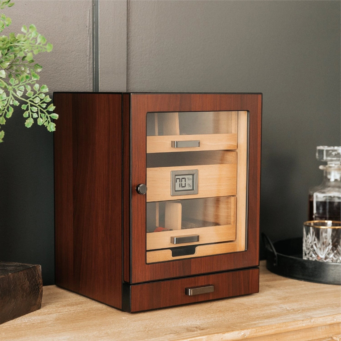 Luca Humidor Cabinet - Walnut