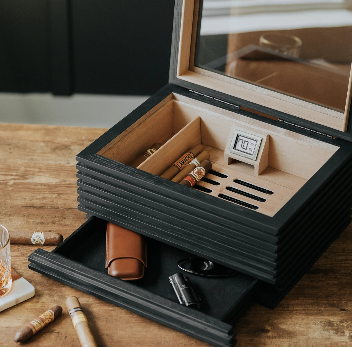 Kobi Glass Top Humidor