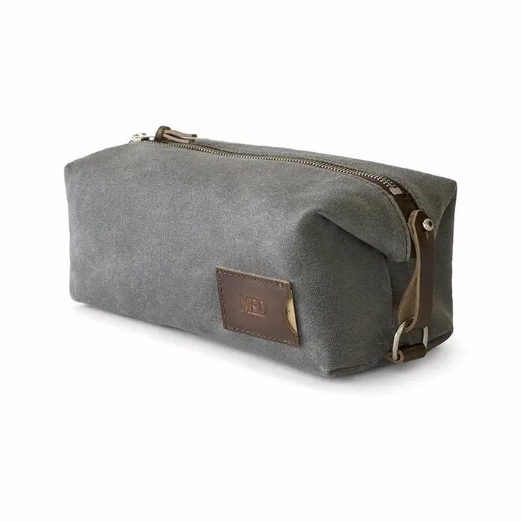 Standard Expandable Waxed Canvas Dopp Kit (Slate Grey)