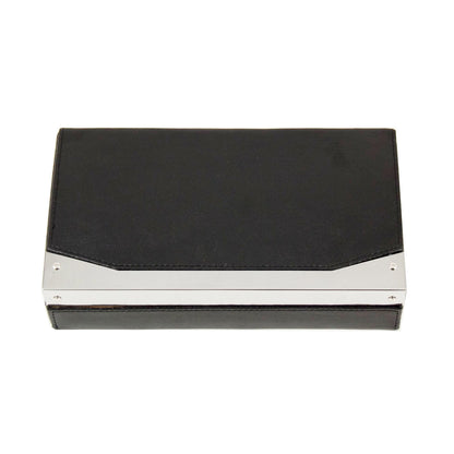 4 Cigar Black Leather Humidor