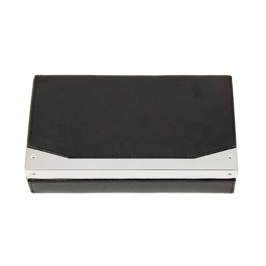 4 Cigar Black Leather Humidor