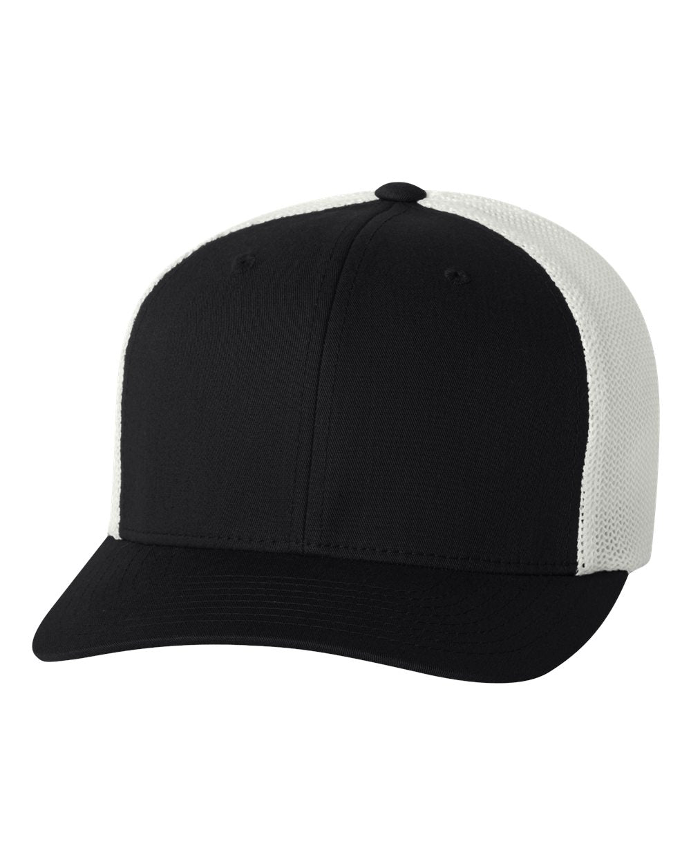 Black/White Flex Fit Trucker