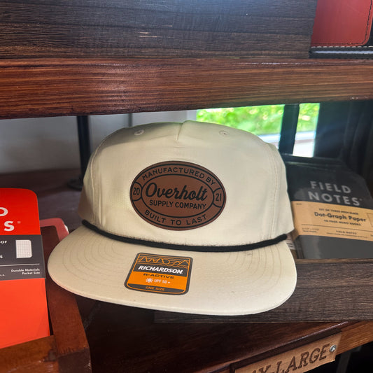 OSC-092 Vintage Rope Hat – Oval Leather Patch