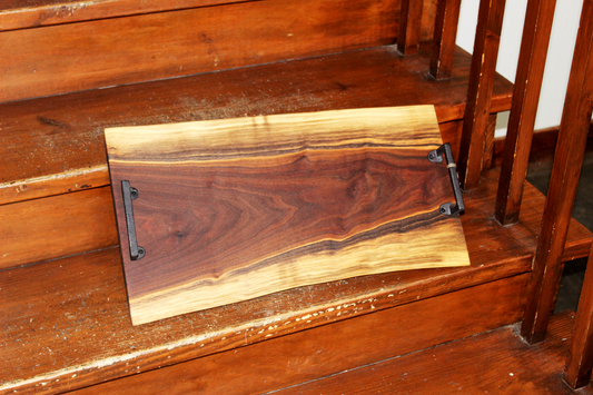 Handmade Live Edge Walnut Serving Tray