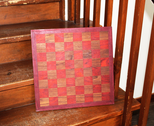 Handcrafted Walnut & Padauk Chess Board