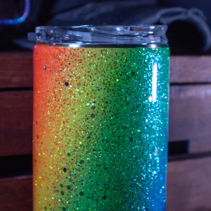 20 Oz Glow and Groove Rainbow Tumbler