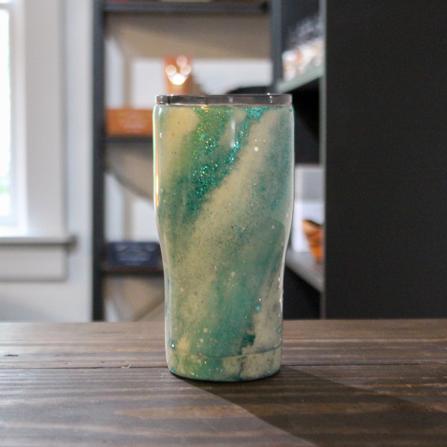 LLB-023 20oz Teal Milky Way Curved Tumbler