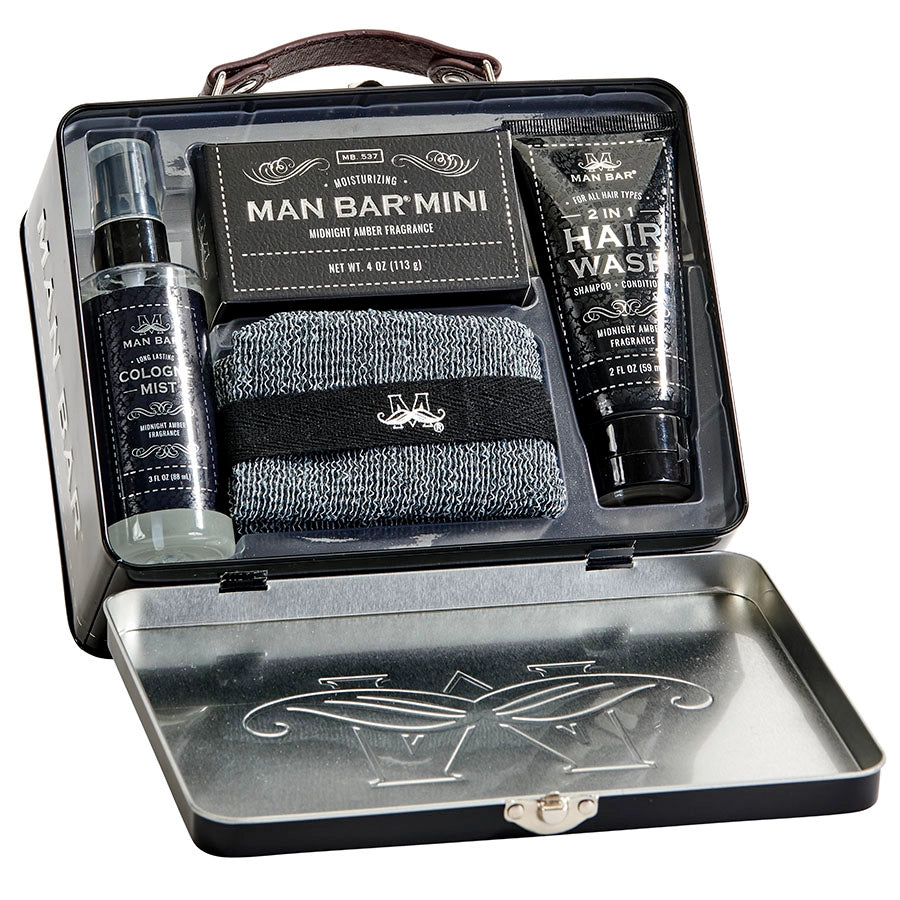 Midnight Amber Man Bar Travel Kit