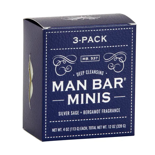 Man Bar Miniature 3-Piece Gift Set — Silver Sage & Bergamot