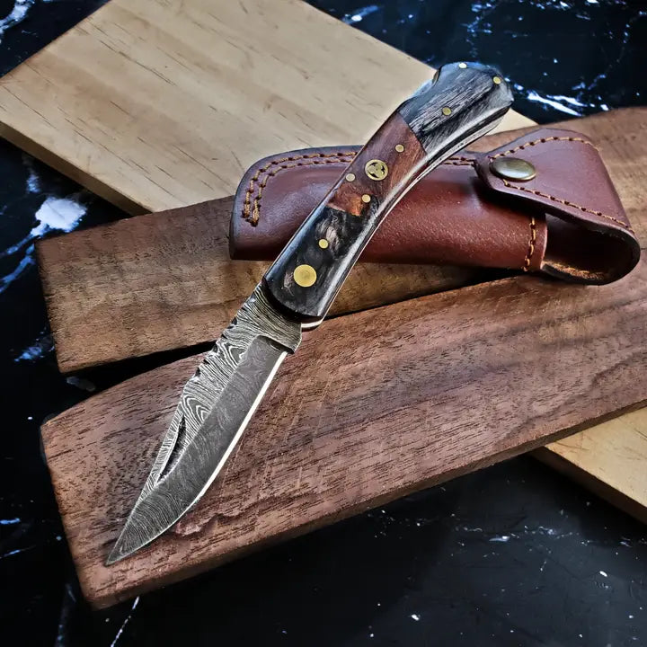 Damascus Steel EDC Pocket Knife