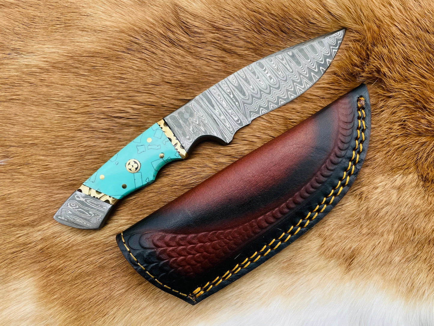 The Azure Fusion Damascus Steel Utility Knife