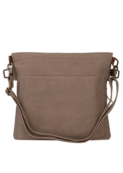 Fold Over Convertible Tote – Stone Up-Cycled Canvas