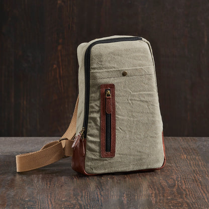 Wanderer Waxed Canvas Crossbody Backpack