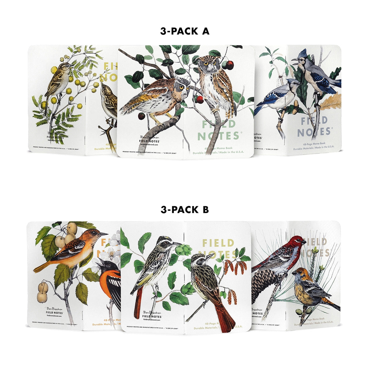 Field Notes - Birds and Trees of North America - 3 Pack