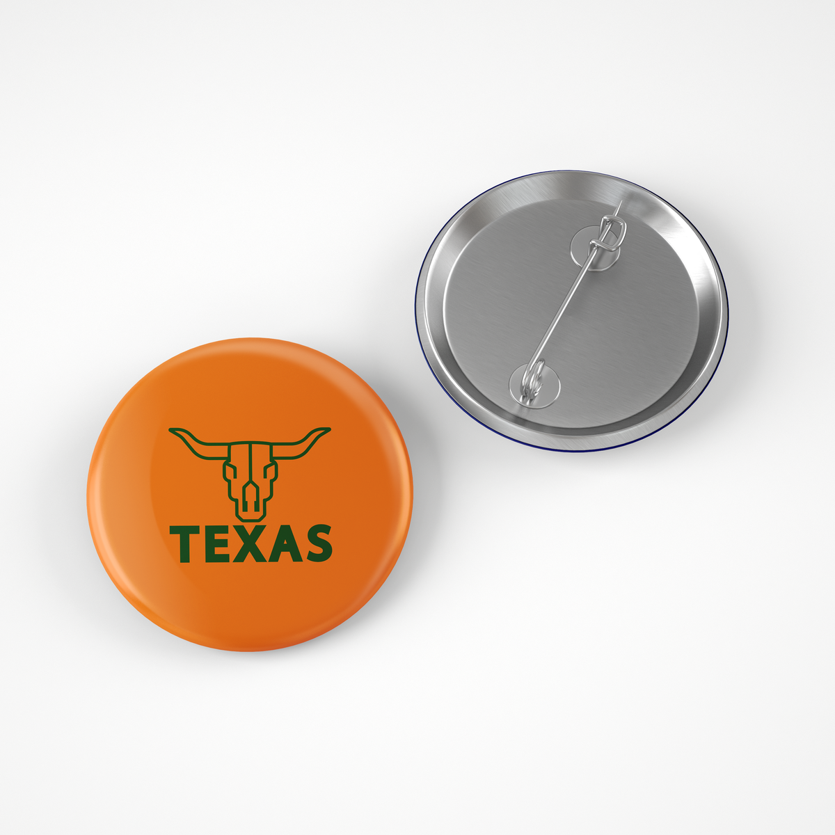 OSC-125 Texas Cow Skull 1" Button