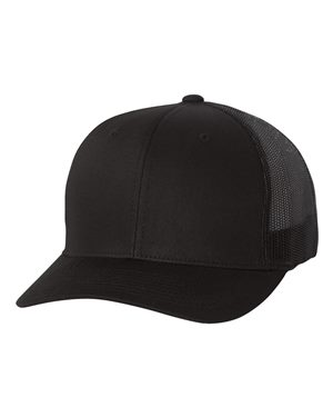 Black/Black FlexFit Trucker